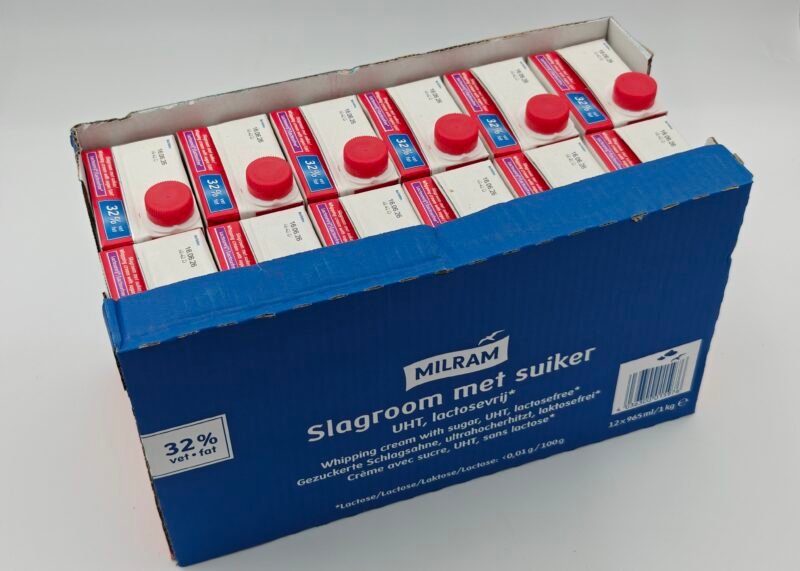 Slagroom UHT gezoet 32 % lactosevrij (12 stuks)