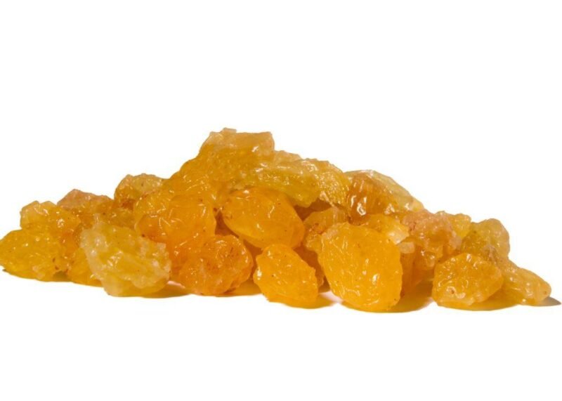 Kleine gele rozijnen